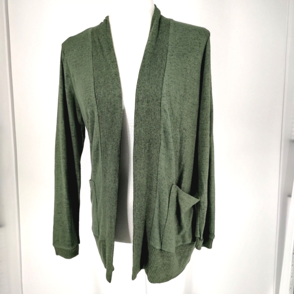 Bobeau Women's Green Open Cardigan Size PS